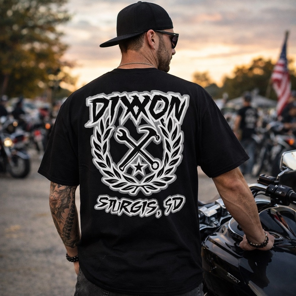 Dixxon Flannel Co. Sturgis SD Graphic Tee Black Biker Motorcycle Rally Shirt